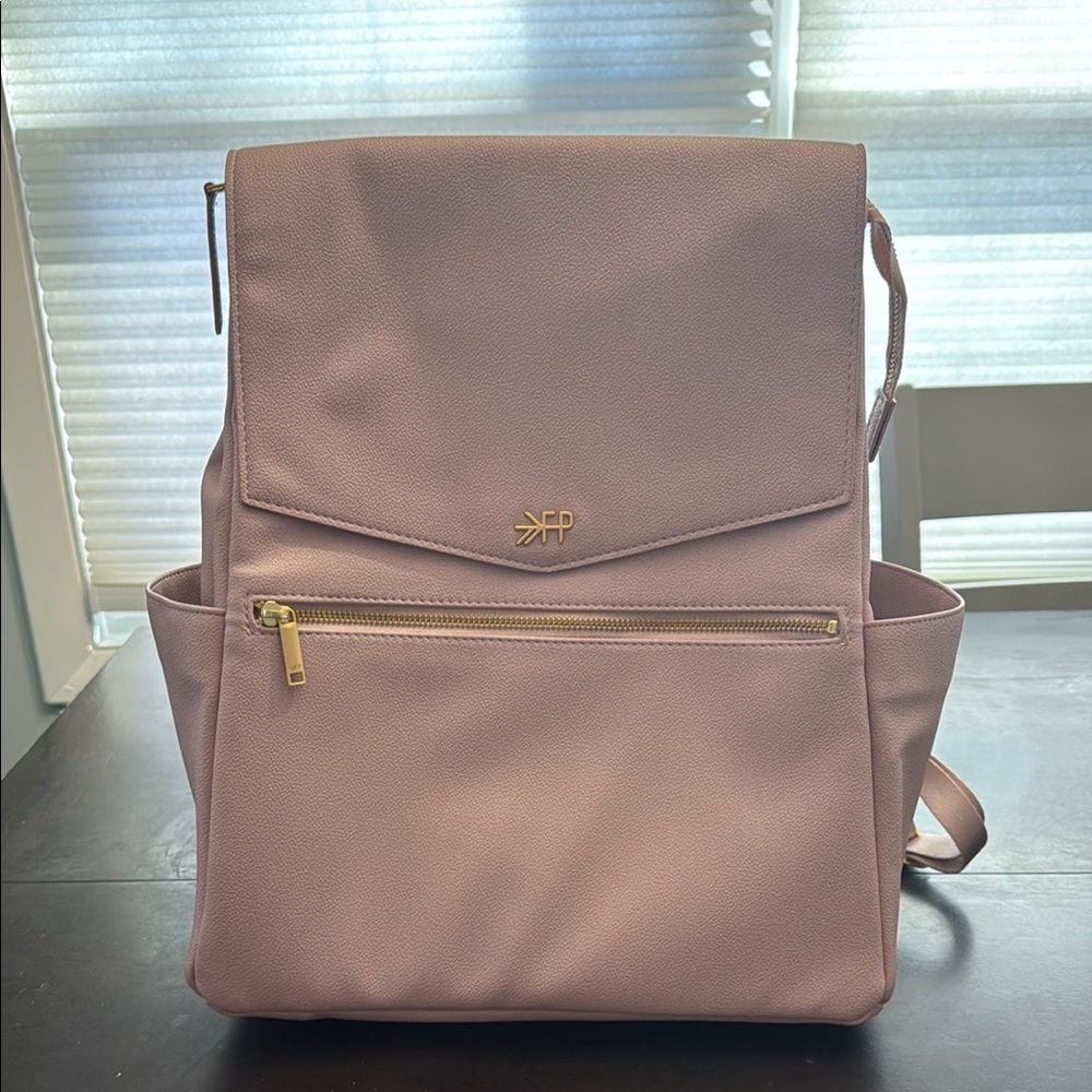 Freshly Picked Pink Backpack with Gold Accents